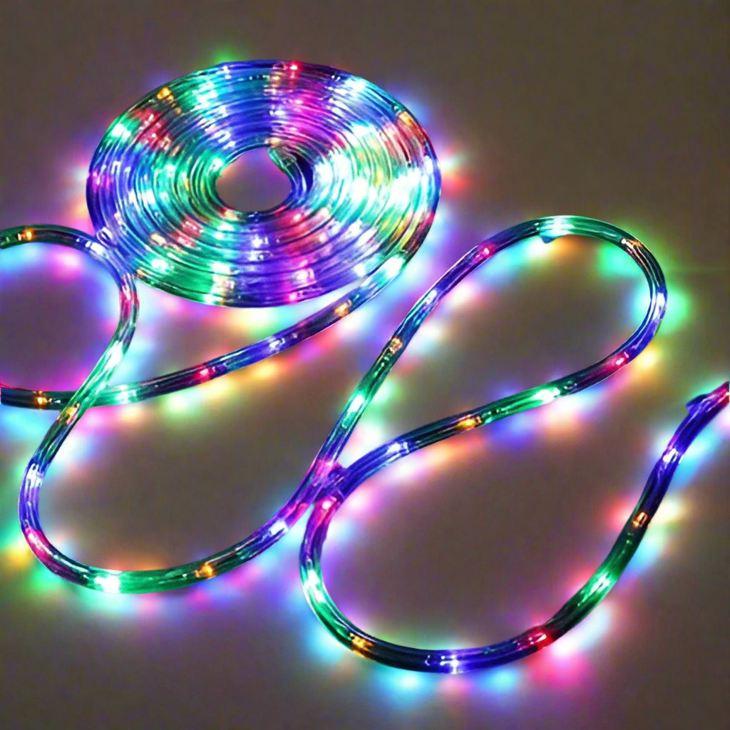 Vibrant 20m Multicolor LED Ropelight - Dynamic Festive Lighting
