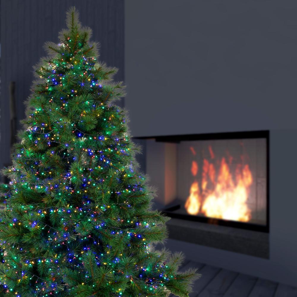 2000 LED Twinkling Holiday Tree Lights – 50m Length, Available in Warm White and Multicolor