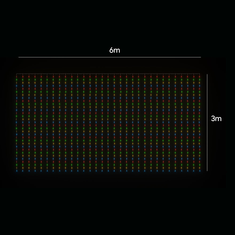 Vibrant 600 LED Color Changing Curtain Lights - 6m x 3m