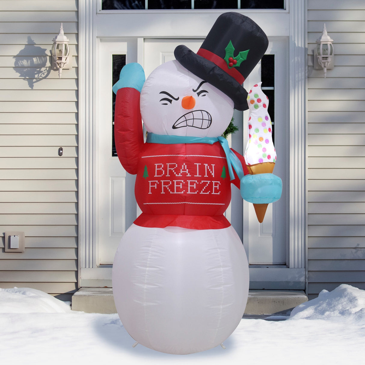 Animated LED Snowman Inflatable - 1.8m Shaking Holiday Decor