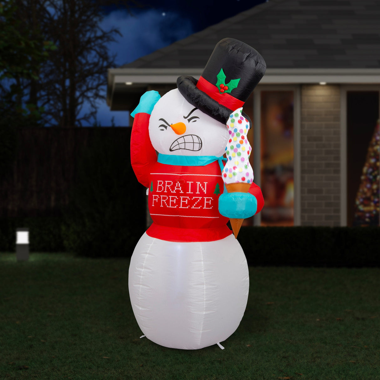 Animated LED Snowman Inflatable - 1.8m Shaking Holiday Decor