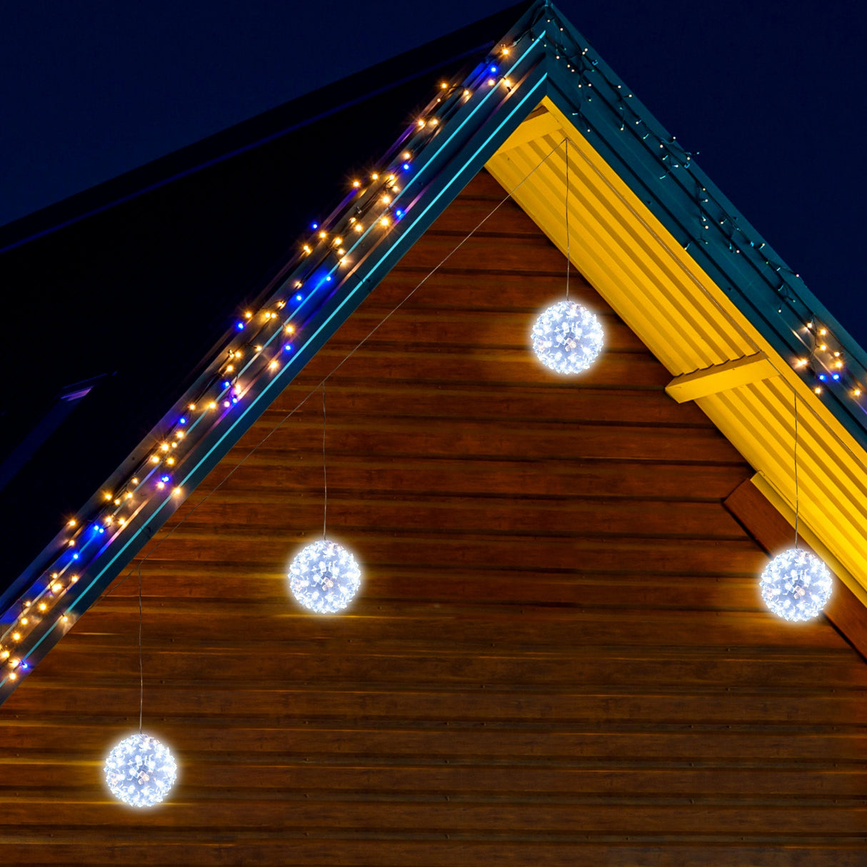 Enchanting 10cm LED Twinkle Petal Balls - 5-Pack in Cool-Warm White or Multicolor