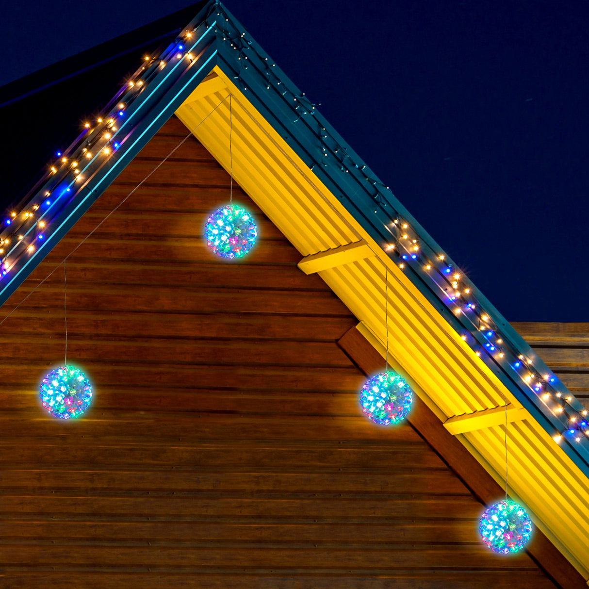 Enchanting 10cm LED Twinkle Petal Balls - 5-Pack in Cool-Warm White or Multicolor