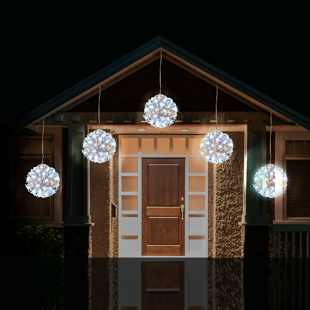 Enchanting 10cm LED Twinkle Petal Balls - 5-Pack in Cool-Warm White or Multicolor