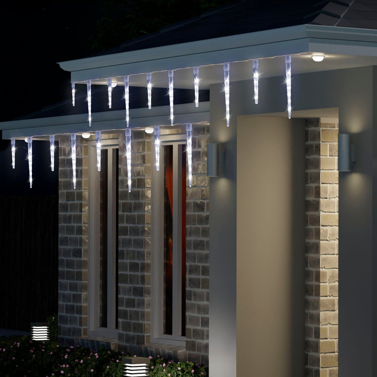 24-Count LED Icicle Tube Lights - Choose Between Cool White or Blue