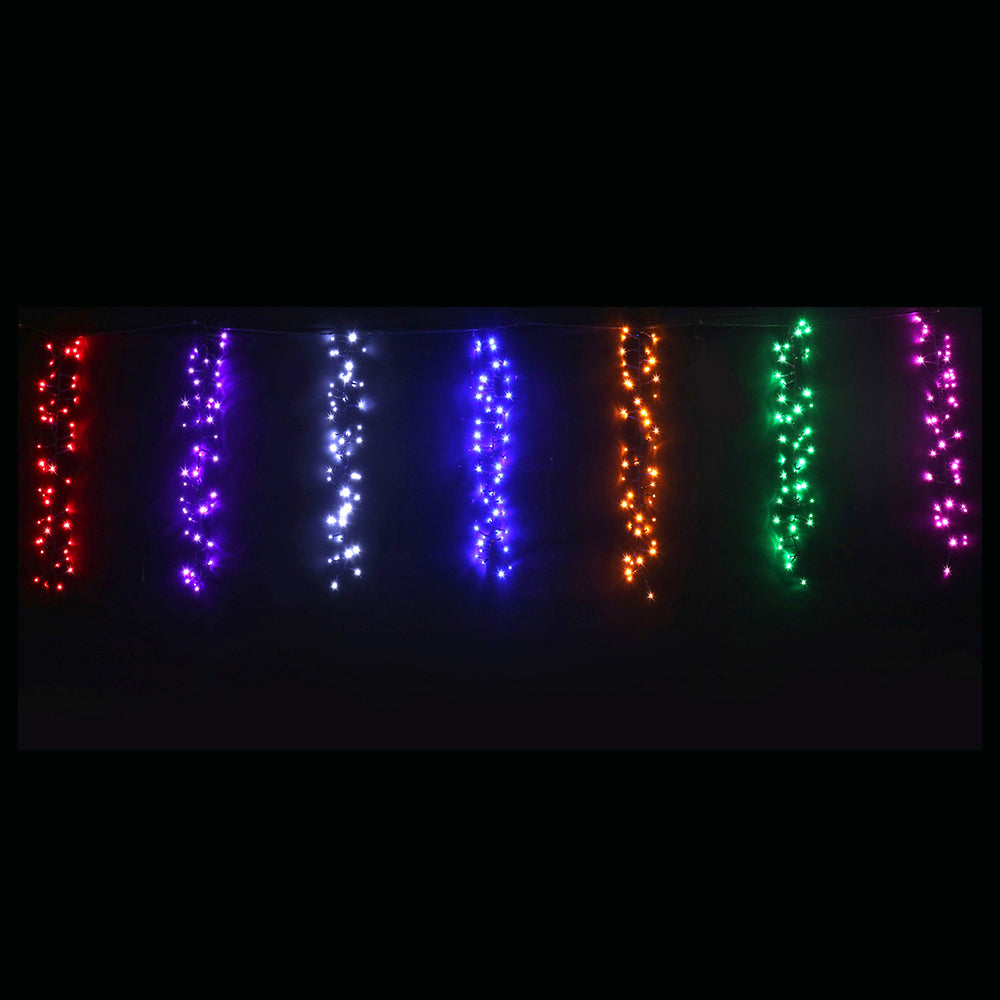 Vibrant LED Rainbow Cluster Fairy Lights