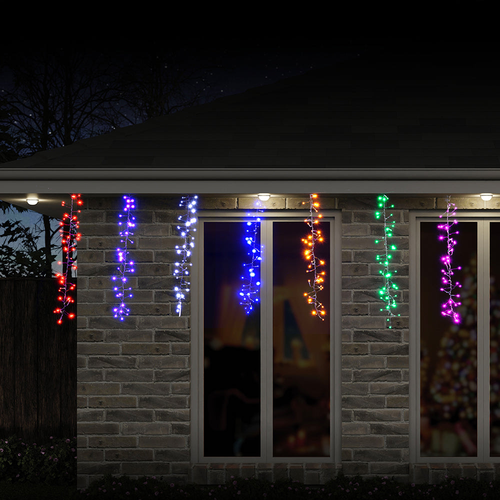 Vibrant LED Rainbow Cluster Fairy Lights