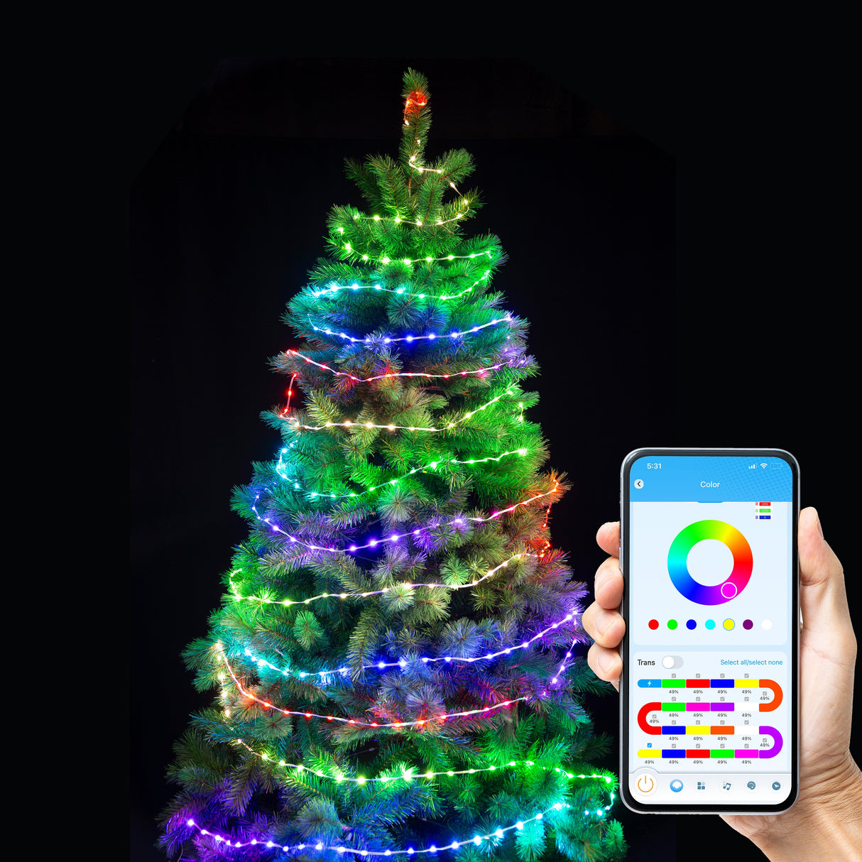 Smart App-Controlled LED Fairy Lights - Choose Between 10m or 29.9m Lengths