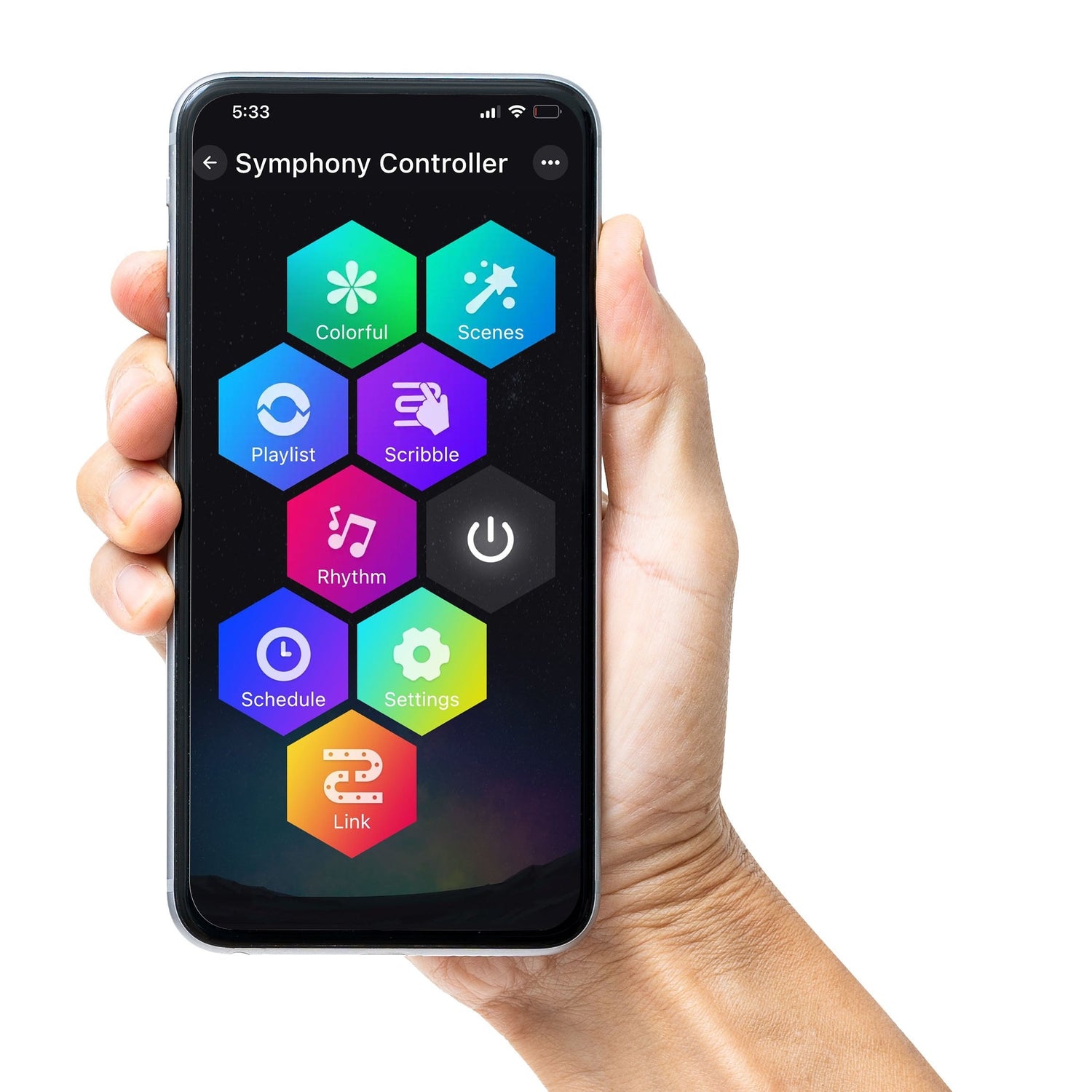 App-Controlled 60cm RGB LED Starburst Light Show Spinner