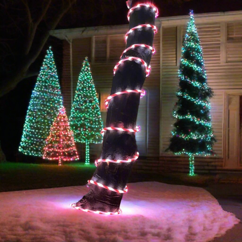 Enchanting 8m LED Candy Tubelight with 160 Cool White Lights