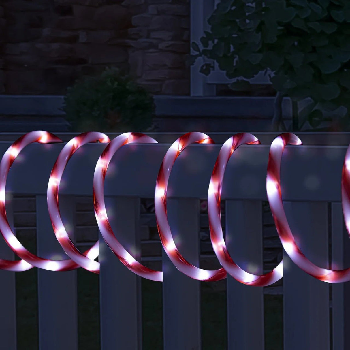Enchanting 8m LED Candy Tubelight with 160 Cool White Lights