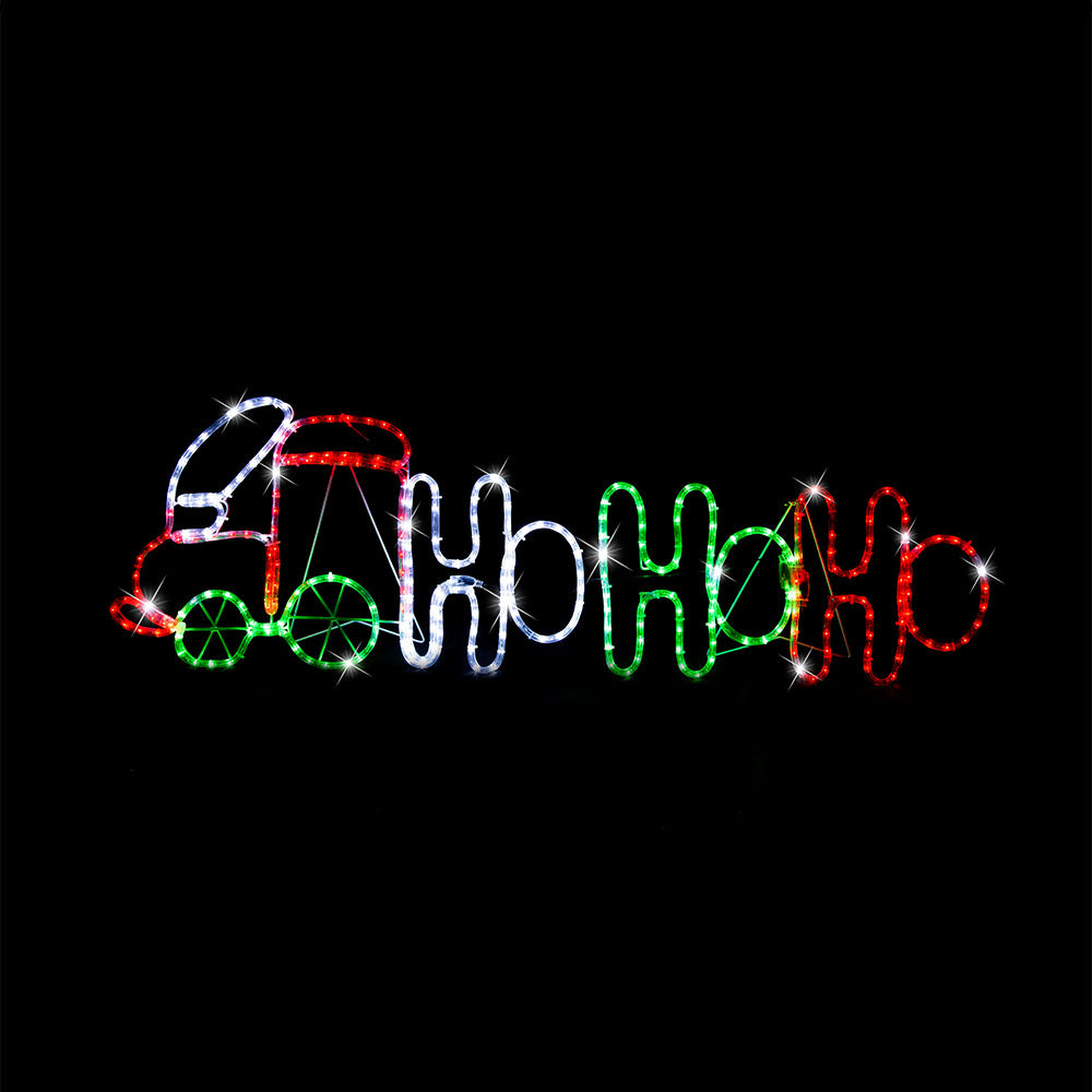 Twinkling LED HoHoHo Train Ropelight Decoration