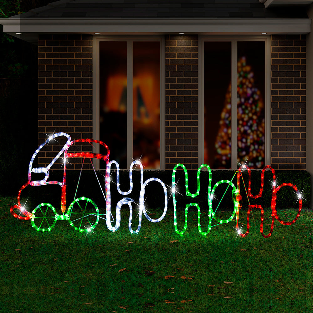 Twinkling LED HoHoHo Train Ropelight Decoration