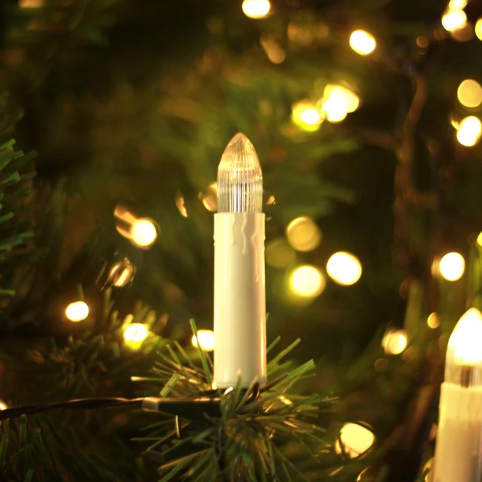 20 Warm White LED Candle Clip Lights - Create a Cozy Festive Atmosphere