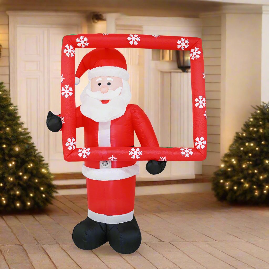 Inflatable Musical Santa Photo Frame 180cm