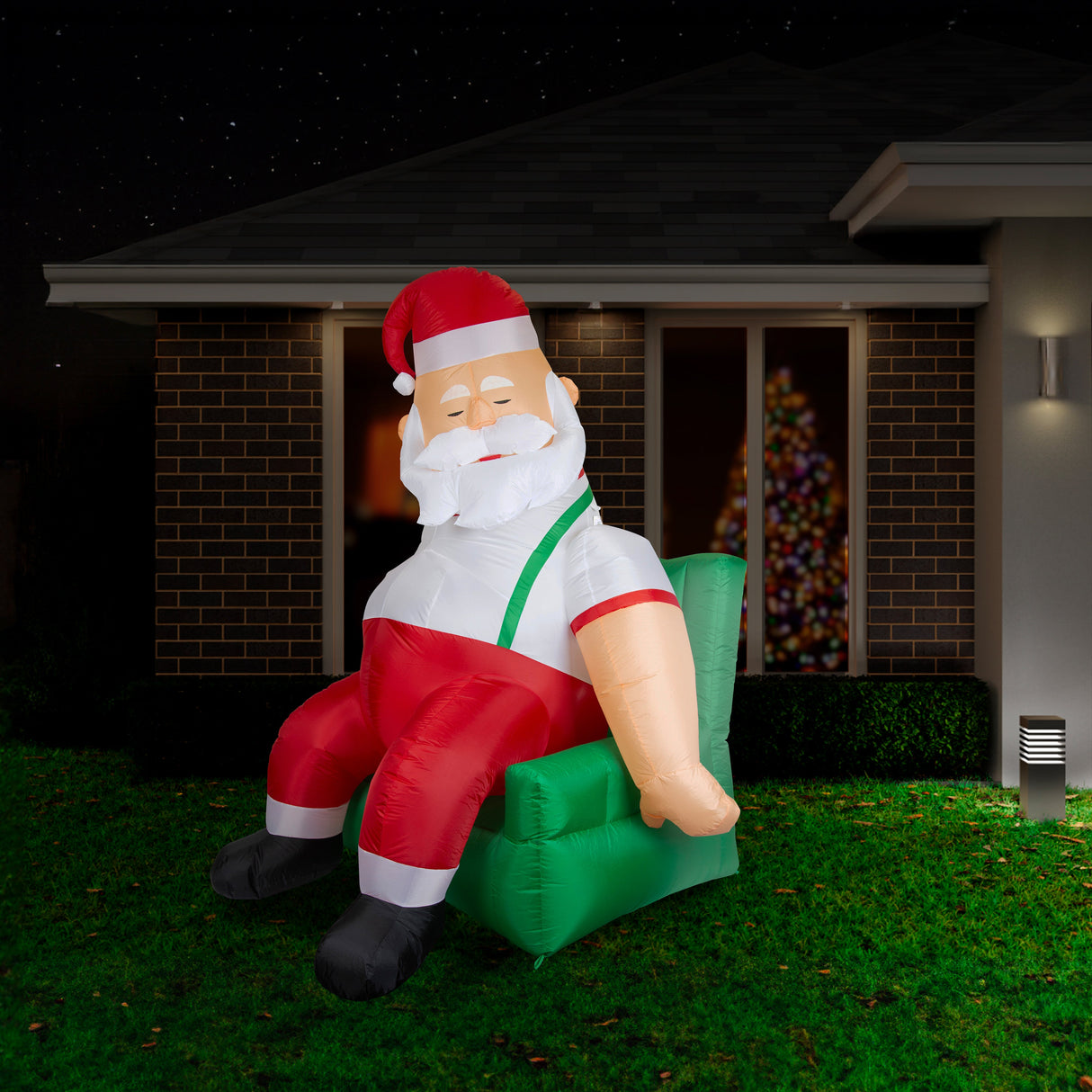Giant Inflatable Couch Potato Santa - 190cm Holiday Cheer