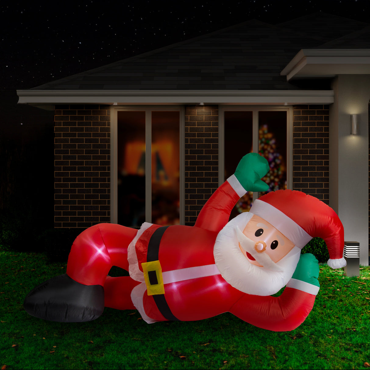 Whimsical 240cm Inflatable Santa - Relaxed Holiday Decor