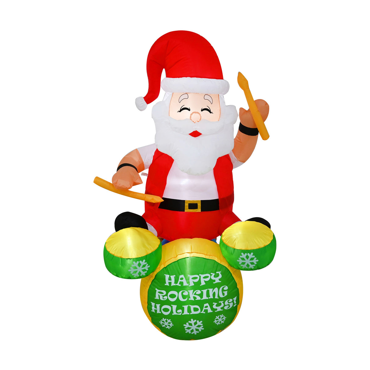 Giant 180cm Inflatable Santa Claus on Rocking Chair Holiday Decoration