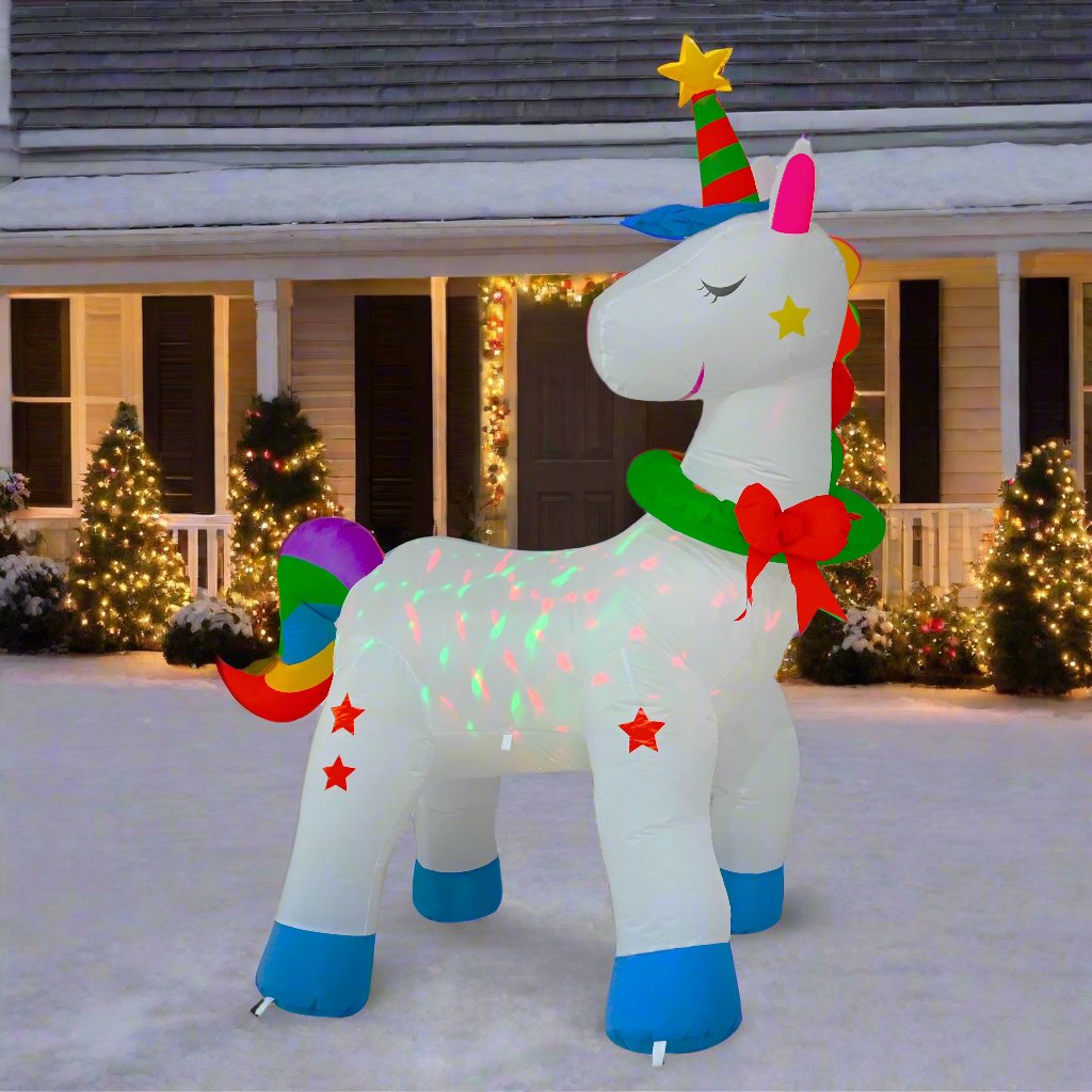 Magical 180cm RGB Inflatable Unicorn Party Light