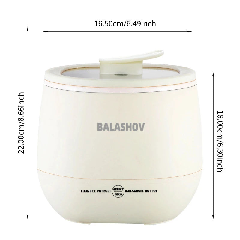Compact 1.8L Multi-Function Electric Rice Cooker for Small Spaces