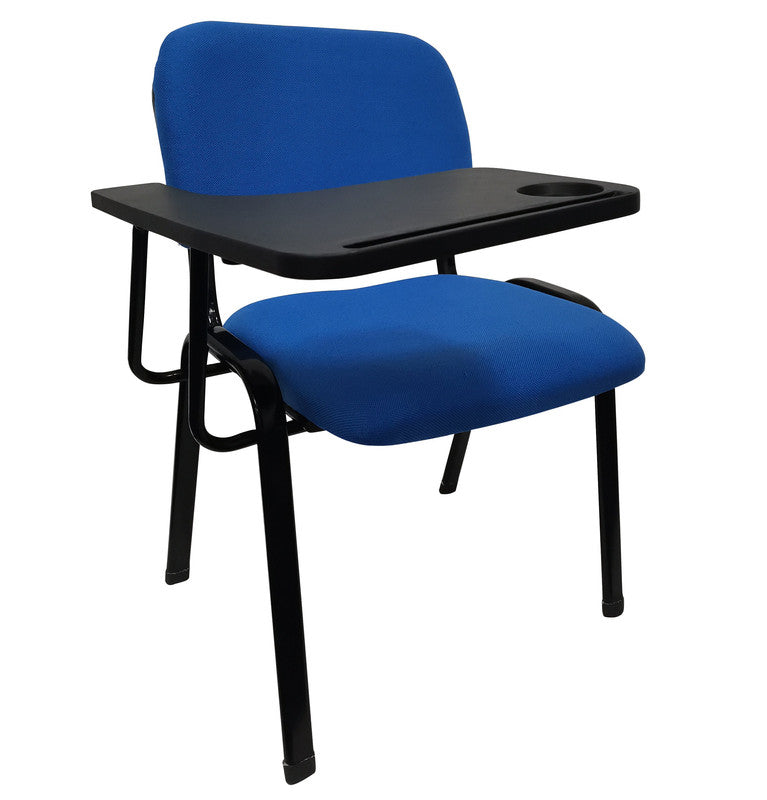Blue NNECN Classroom Lecture Chairs with Removable Tablet Top - Set of 6 for Training and Conference Use