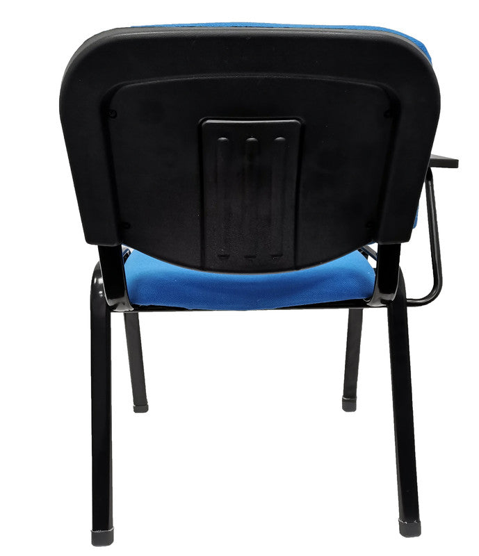 Blue NNECN Classroom Lecture Chairs with Removable Tablet Top - Set of 6 for Training and Conference Use