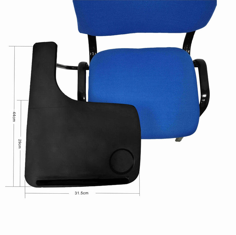 Blue NNECN Classroom Lecture Chairs with Removable Tablet Top - Set of 6 for Training and Conference