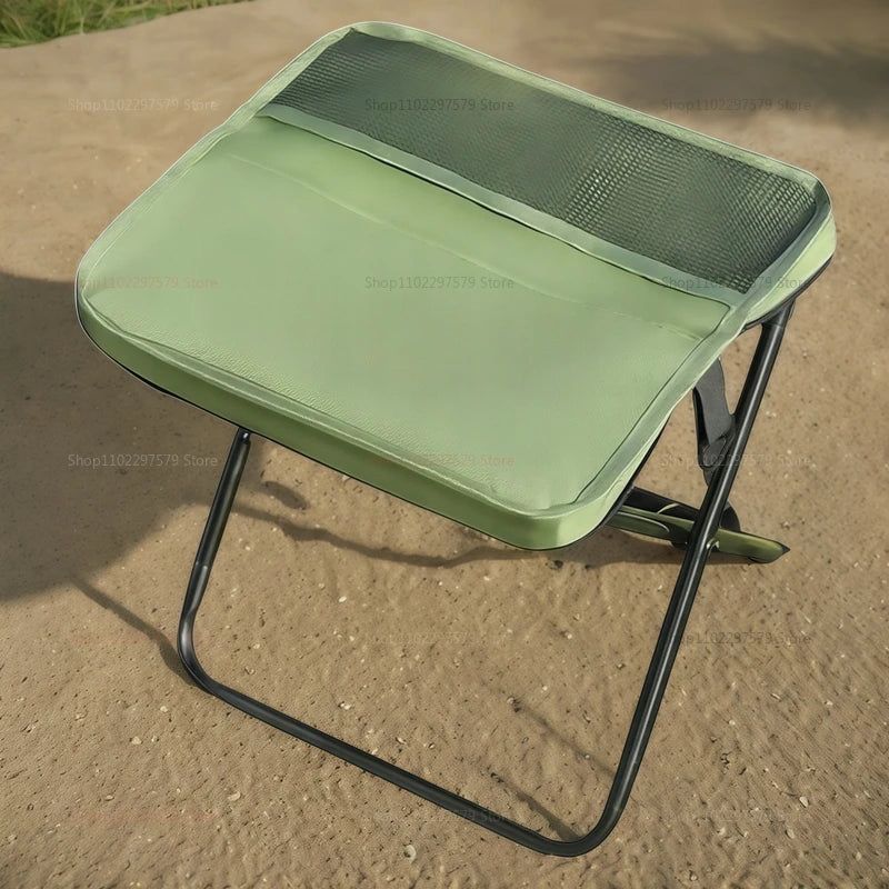 Portable Folding Backpack Stool Green