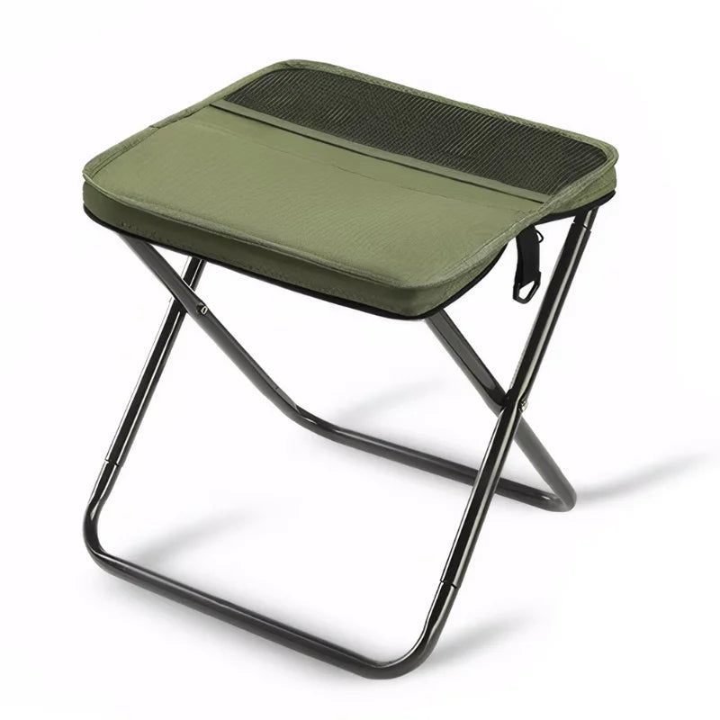 Portable Folding Backpack Stool Green