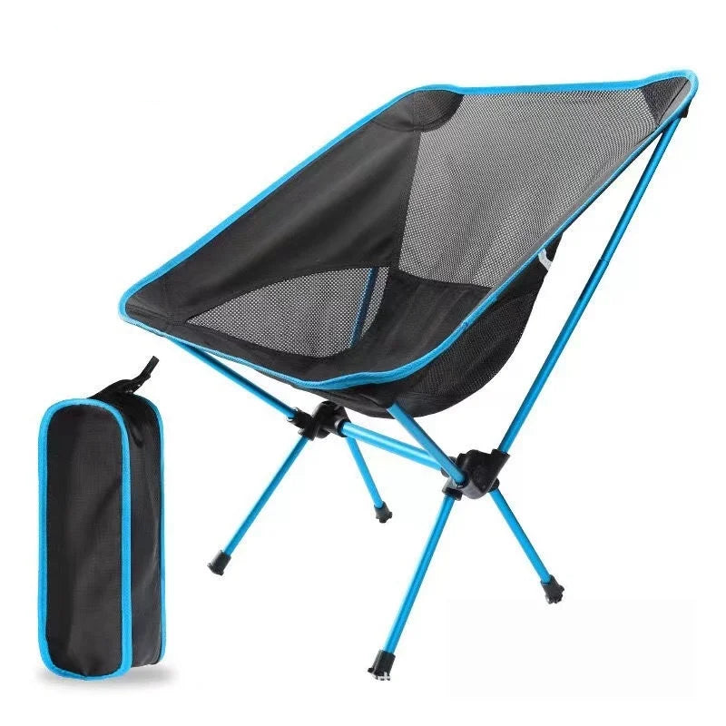 Premium Foldable Camping Chair Blue