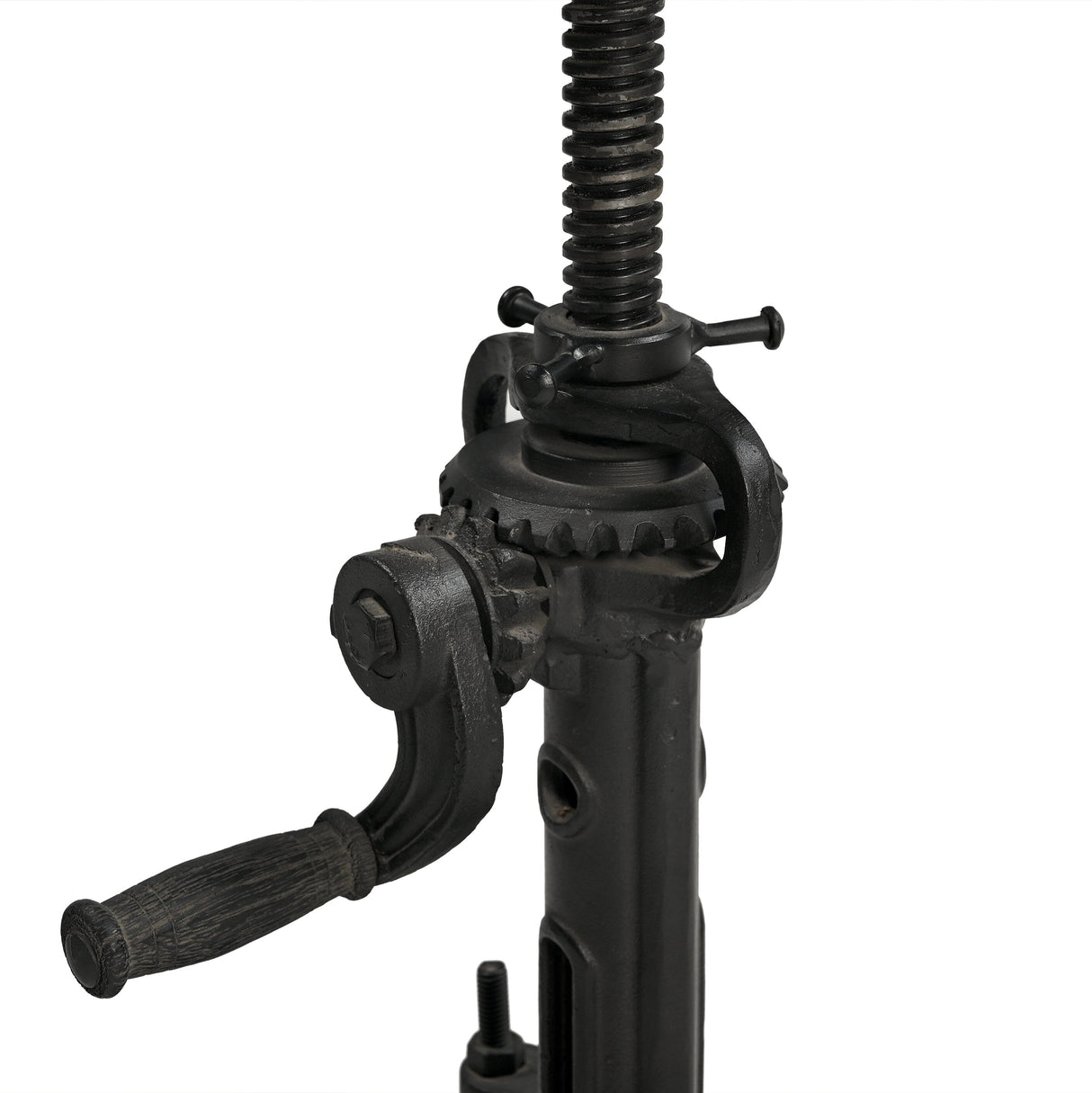 INDUSTRIAL PARIS WIND UP CAST IRON BAR STOOL