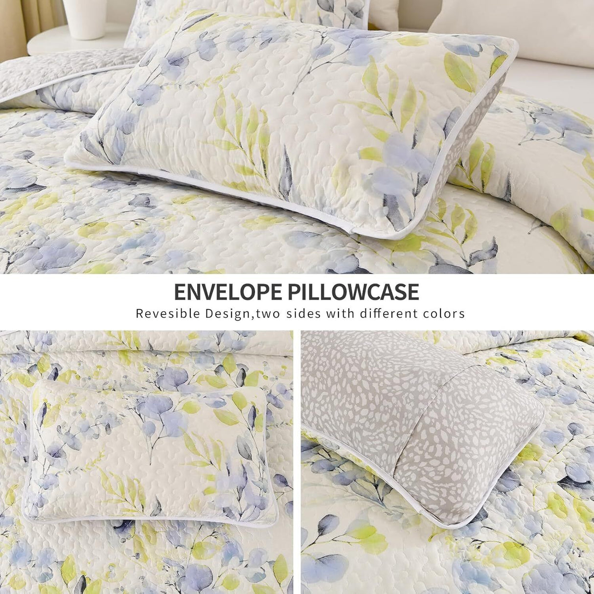 Regal Orchid Bloom 3 Pc Bedspread & Pillow Cover Set