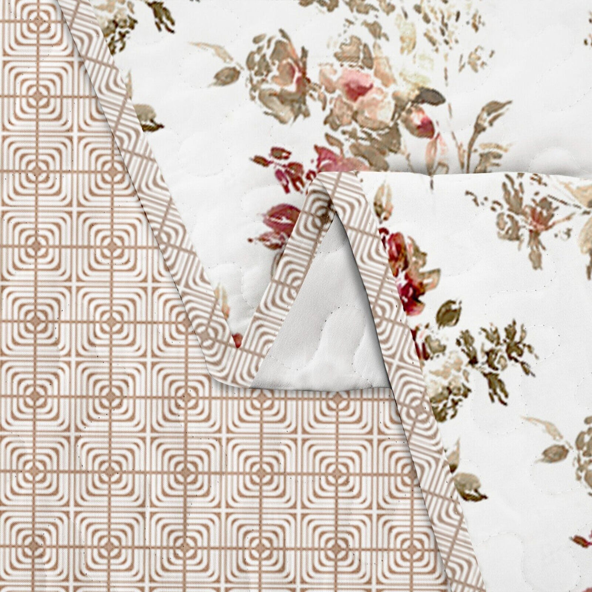 Crimson Dahlia Garden Plush 3 Pc Bedspread & Pillow Cover Set