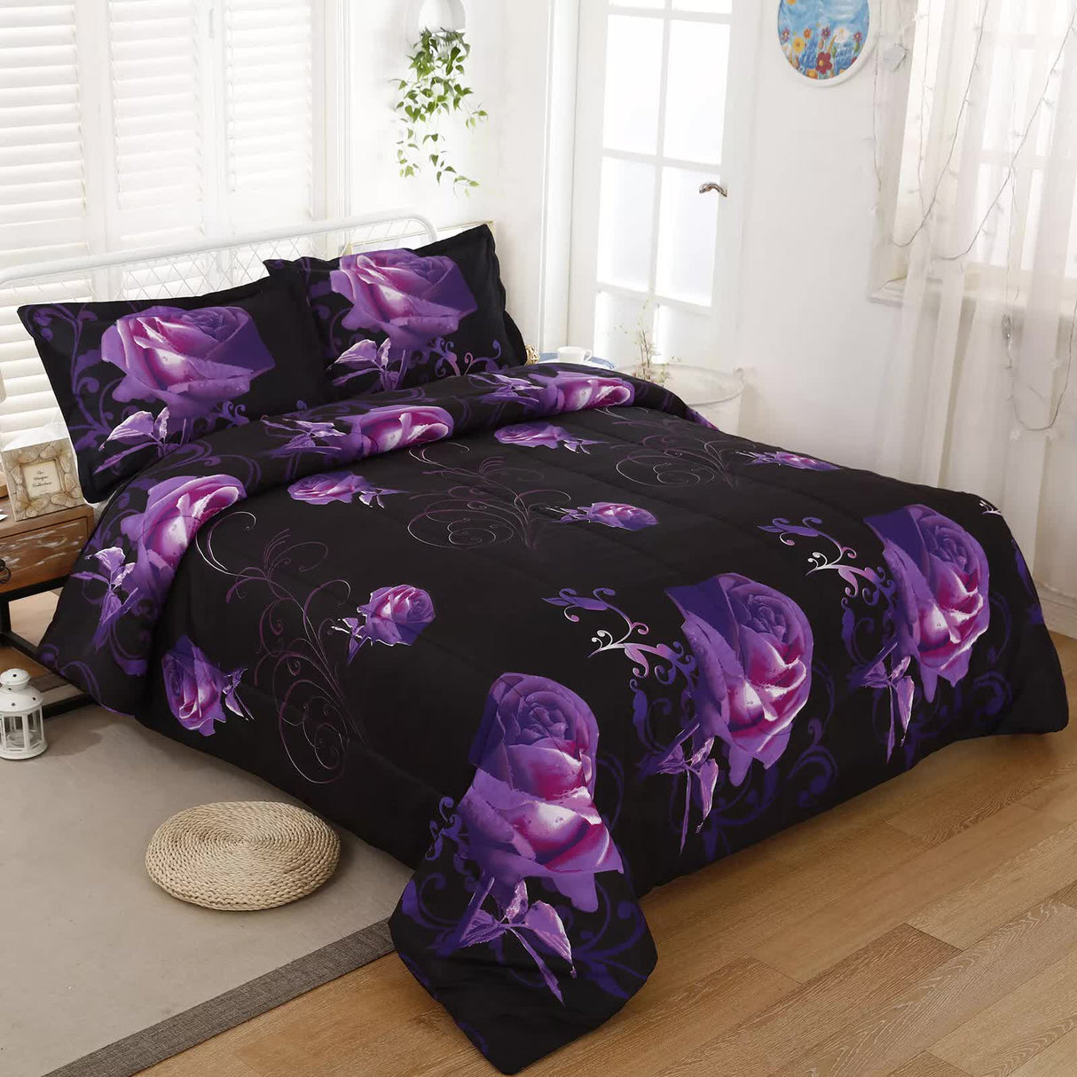 Rose Golden Hour Comforter Set – Aesthetic 3‑Piece Bedroom Mood