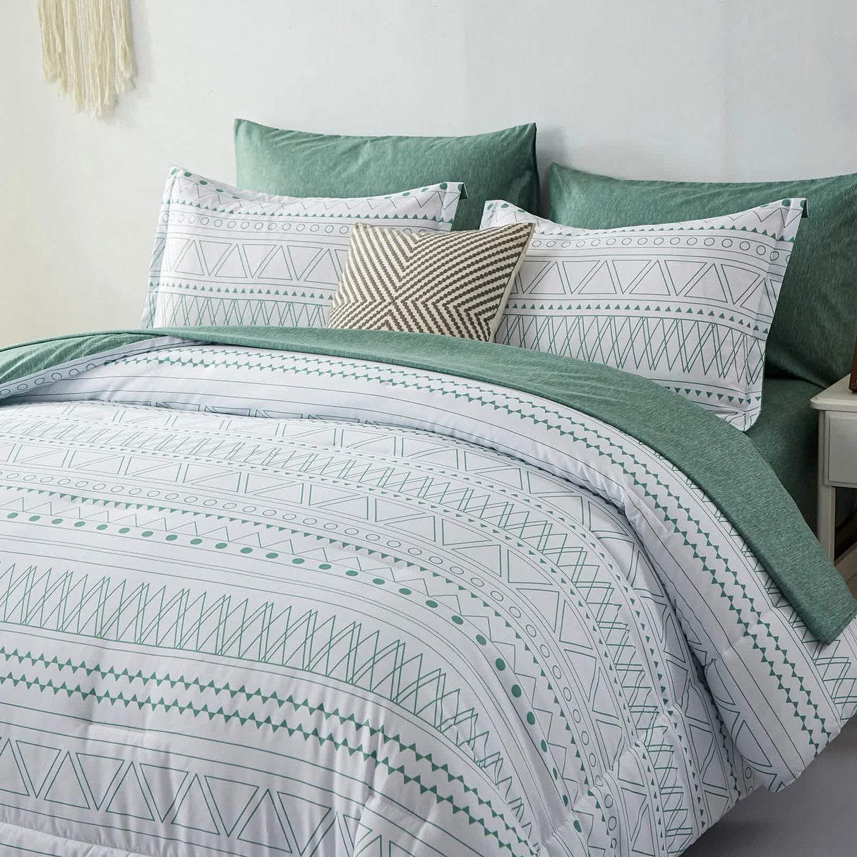 Boho Vibes Bedding Set ??3??iece Comforter & Pillow Covers