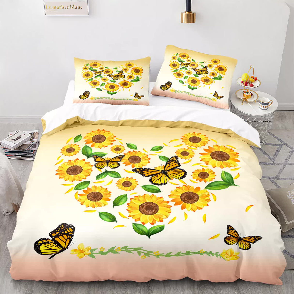 Airy Loft butterfly floral 3??iece Comforter Bundle ??Relaxed