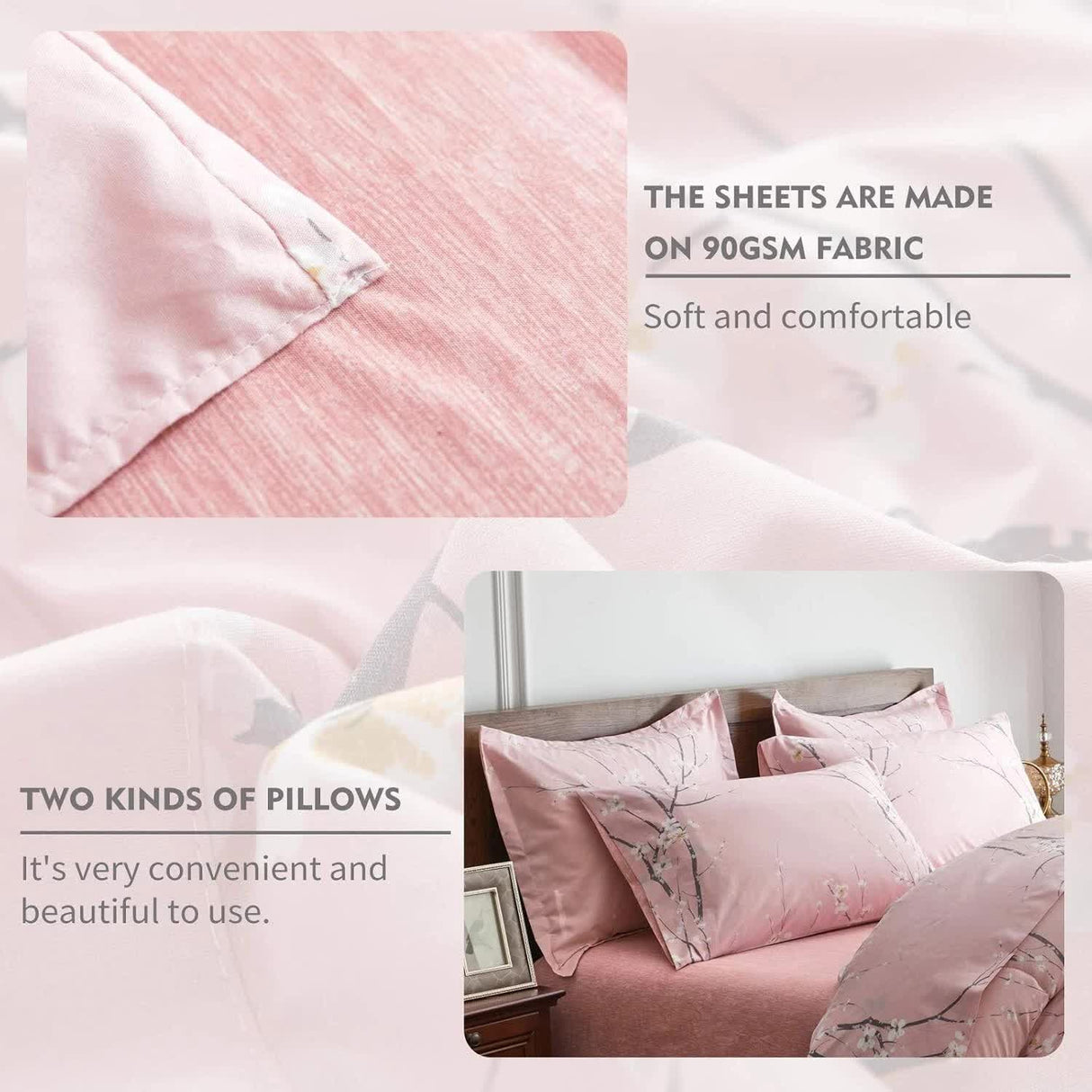 Warm Haven Marbled Bedding – 3‑Piece Comforter & Sham Set