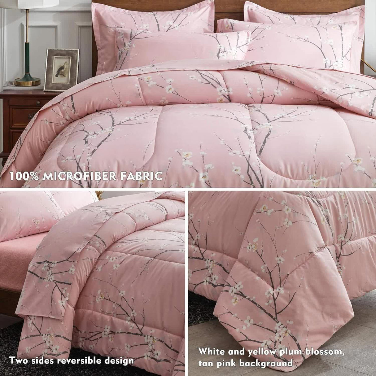 Warm Haven Marbled Bedding – 3‑Piece Comforter & Sham Set
