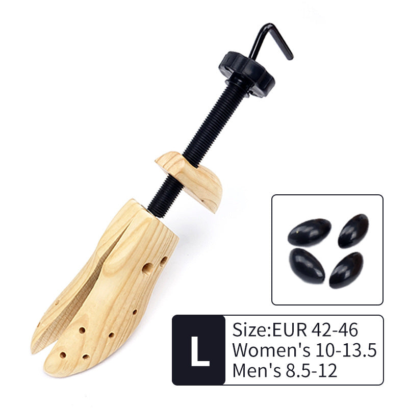 1 PCS Adjustable Wooden Shoe Stretcher for Men & Women Large Size (EUR 42-46)