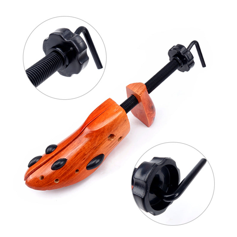 1 PCS Brown Adjustable Wooden Shoe Stretcher for Men & Women Large Size (EUR 42-46)
