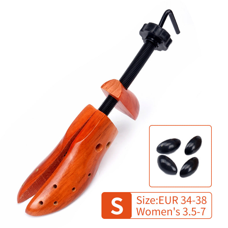 1 PCS Brown Adjustable Wooden Shoe Stretcher for Women Small Size (EUR 34-38)
