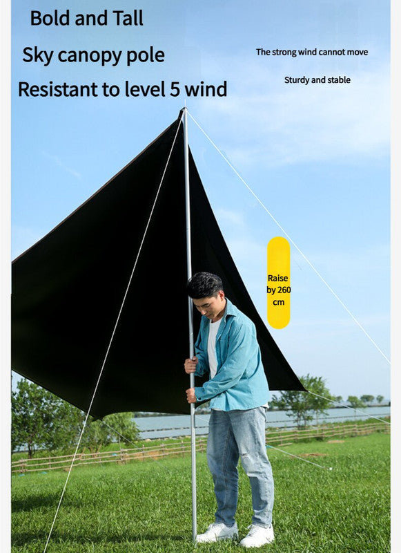 400*300 cm 2-3 Person Octagonal Camping Tent Tarp - Waterproof, UV Protection, Sunshade Canopy Shelter for Camping, Hiking, Picnic