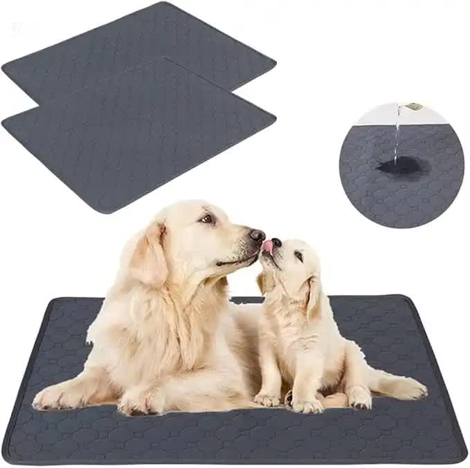 2 PCS Washable Waterproof Pet Pad-Non-Slip, Absorbent, Reusable Mat for Dogs and Cats M(70*50cm)