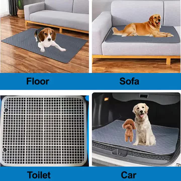 2 PCS Washable Waterproof Pet Pad-Non-Slip, Absorbent, Reusable Mat for Dogs and Cats M(70*50cm)