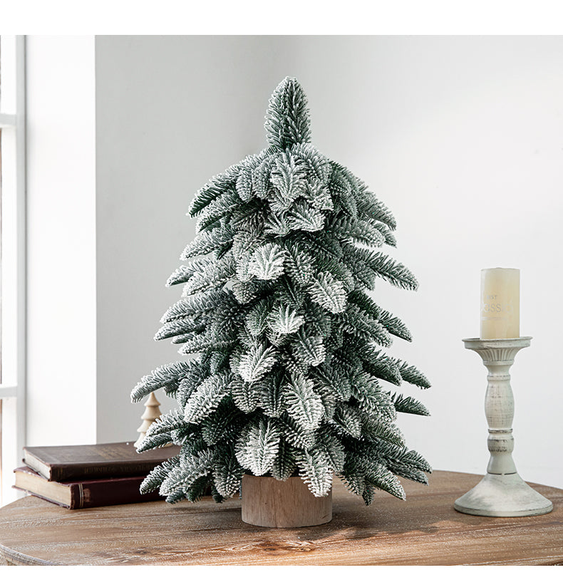 55cm Frosted Mini Christmas Tree ? Snow-Covered Indoor Holiday Decoration