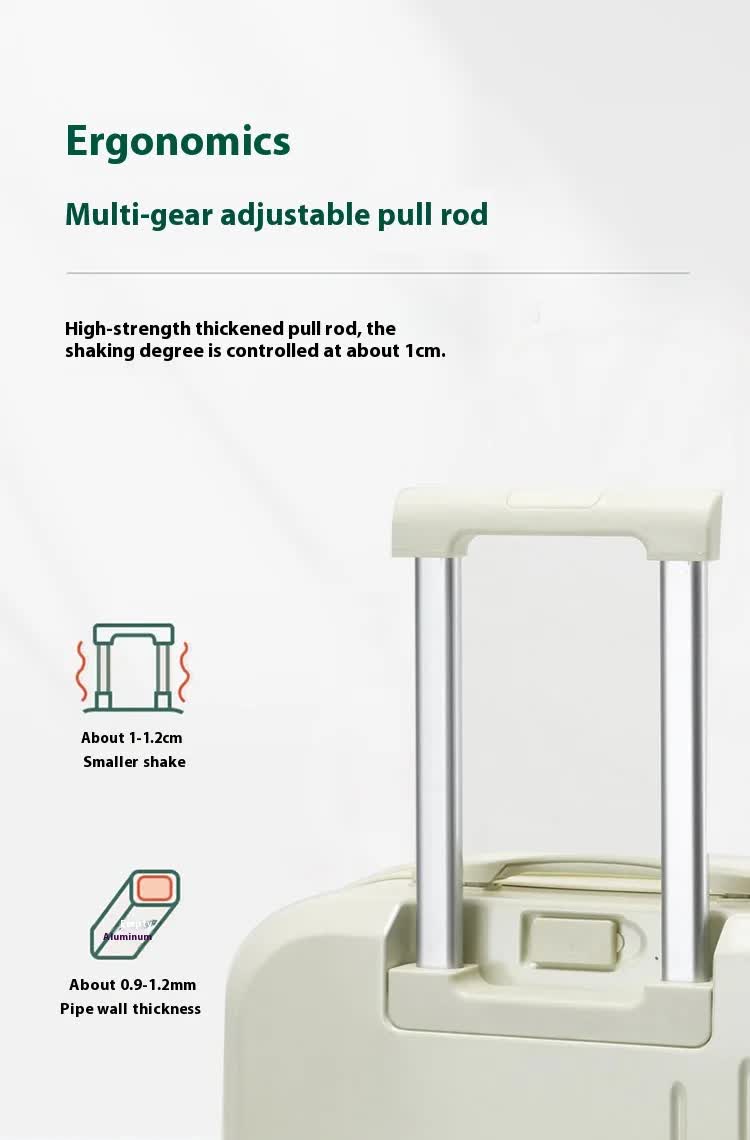 Smart Carry-On Luggage with Cup Holder & USB Charging Port - Mint green Color Spinner Suitcase for Travel Convenience 24 inch