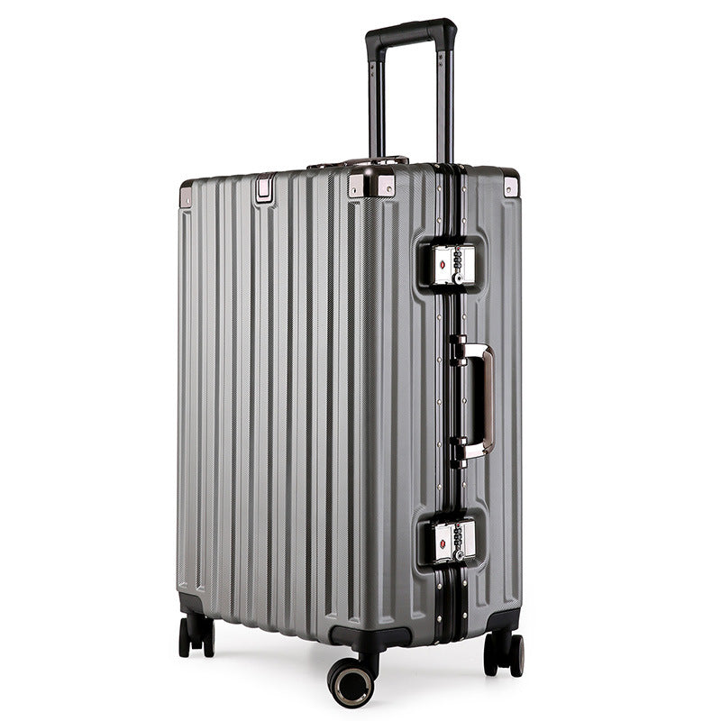 Aluminum Alloy Hard-Shell Suitcase with TSA Lock -20 Spinner Luggage in Grey