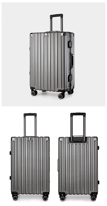 Aluminum Alloy Hard-Shell Suitcase with TSA Lock -20 Spinner Luggage in Grey