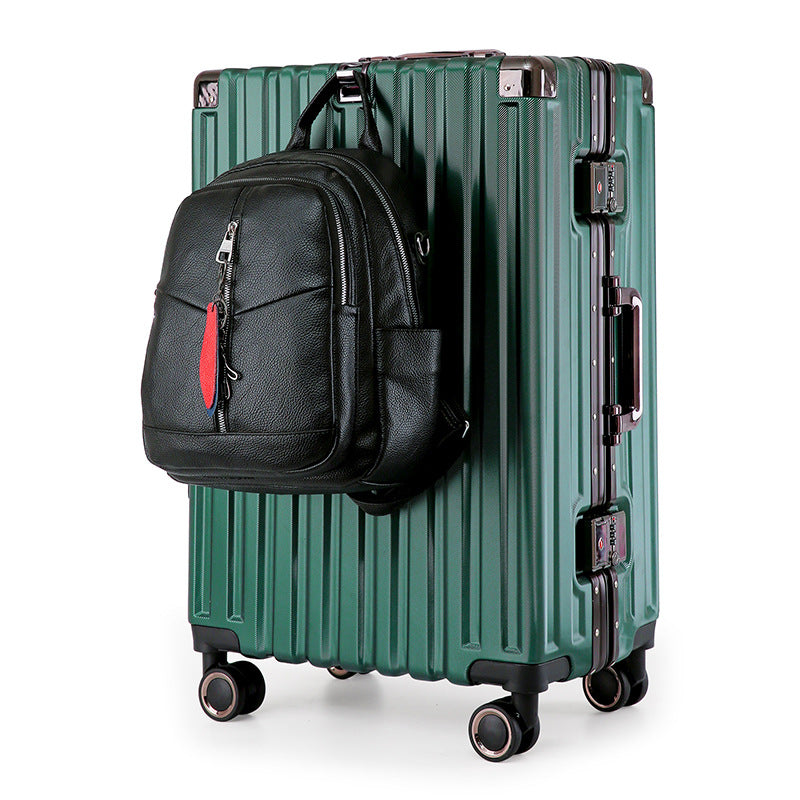 Aluminum Alloy Hard-Shell Suitcase with TSA Lock -20 Spinner Luggage in Green