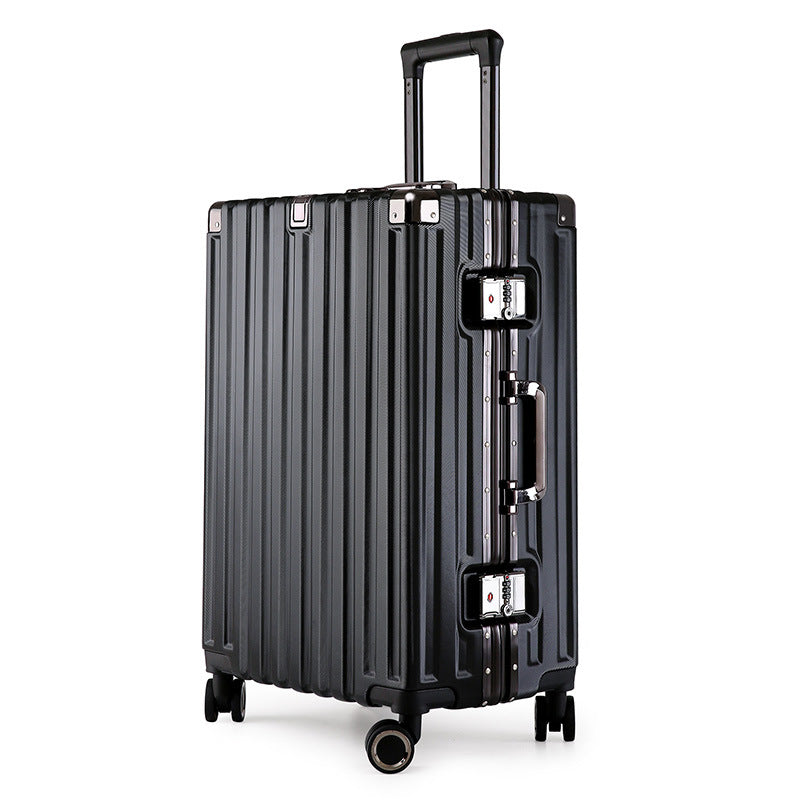 Aluminum Alloy Hard-Shell Suitcase with TSA Lock -20 Spinner Luggage in Black